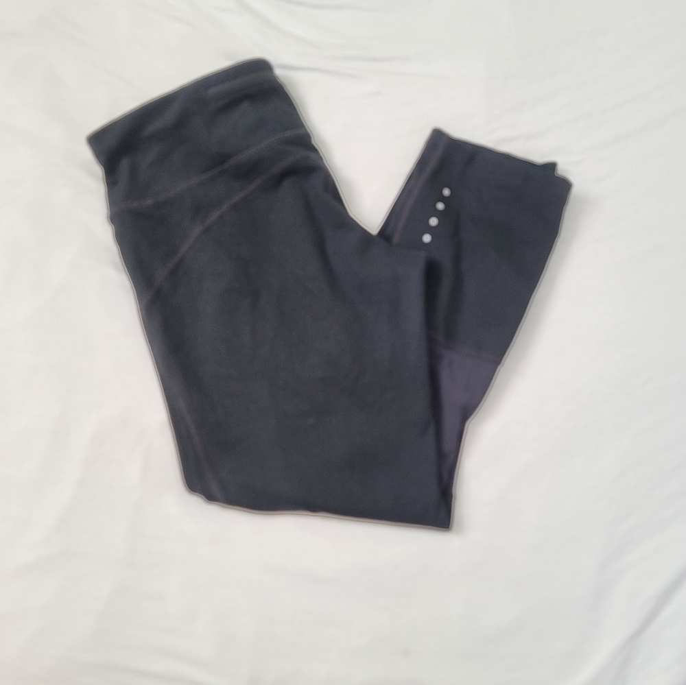 NIKE DRI-FIT WOMENS SMALL BLACK LEGGINGS ZIPPERED POCKET FOR RUNNING